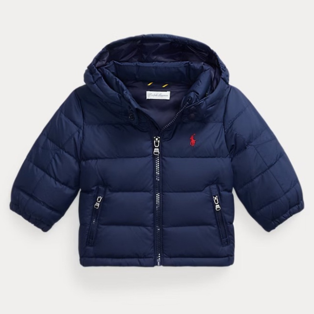 Polo Ralph Lauren Navy Baby Boys' Ripstop Down Hooded Jacket 12 months
